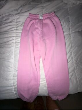 SHEIN Pink Fleece Jogger Pants